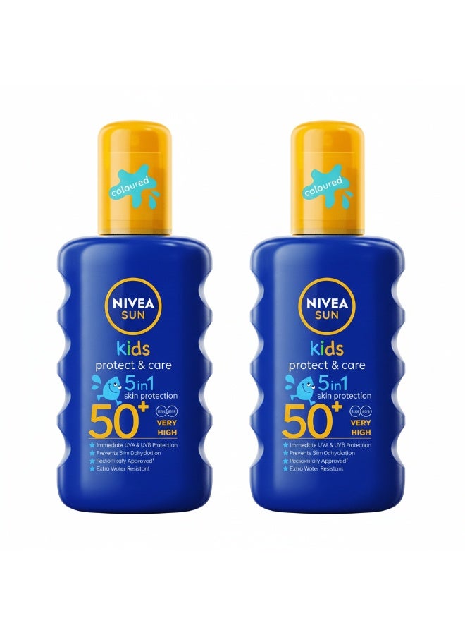 Nivea Sun Kids Lotion UVA And UVB Sunscreen Protection Swim And Play SPF 50+ Pack of 2